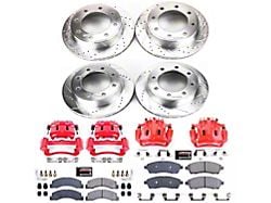 PowerStop Z23 Evolution Sport 8-Lug Brake Rotor, Pad and Caliper Kit; Front and Rear (Late 00-04 4WD F-250 Super Duty)