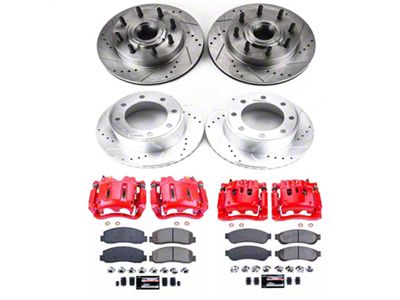 PowerStop Z23 Evolution Sport 8-Lug Brake Rotor, Pad and Caliper Kit; Front and Rear (Late 07-08 2WD F-250 Super Duty)