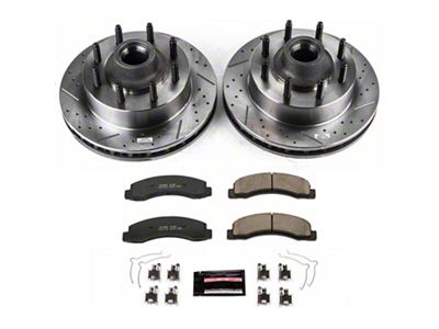 PowerStop Z23 Evolution Sport 8-Lug Brake Rotor and Pad Kit; Front (03-04 2WD F-250 Super Duty)