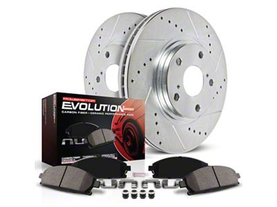 PowerStop Z23 Evolution Sport 8-Lug Brake Rotor and Pad Kit; Front (05-Early 07 F-250 Super Duty)