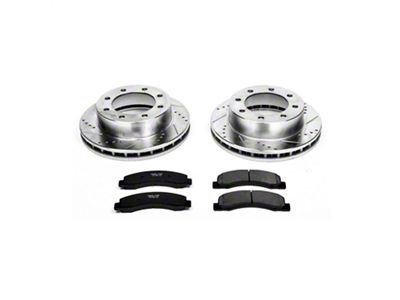 PowerStop Z23 Evolution Sport 8-Lug Brake Rotor and Pad Kit; Front (Early 1999 4WD F-250 Super Duty)