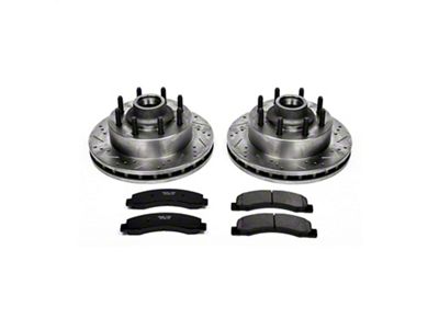 PowerStop Z23 Evolution Sport 8-Lug Brake Rotor and Pad Kit; Front (99-01 2WD F-250 Super Duty w/ Rear Wheel ABS)