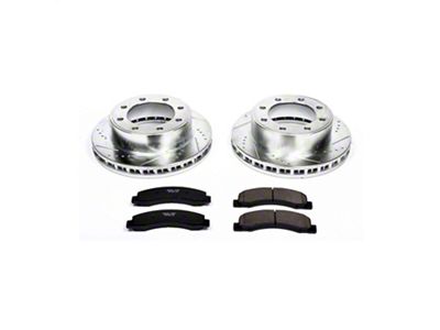 PowerStop Z23 Evolution Sport 8-Lug Brake Rotor and Pad Kit; Front (Late 99-04 4WD F-250 Super Duty)