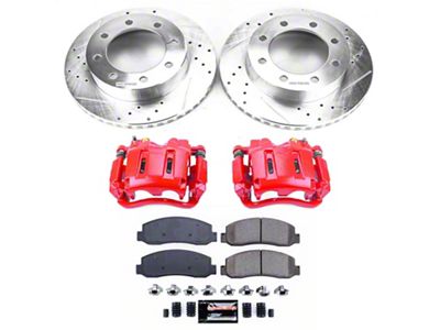 PowerStop Z23 Evolution Sport 8-Lug Brake Rotor and Pad Kit; Front (05-08 4WD F-250 Super Duty)