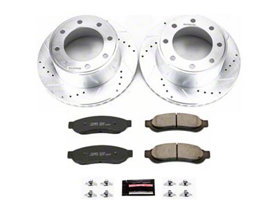 PowerStop Z23 Evolution Sport 8-Lug Brake Rotor and Pad Kit; Rear (Late 07-10 F-250 Super Duty)