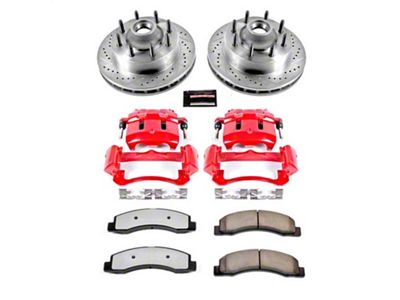 PowerStop Z36 Extreme Truck and Tow 8-Lug Brake Rotor, Pad and Caliper Kit; Front (99-01 2WD F-250 Super Duty w/ Rear Wheel ABS)