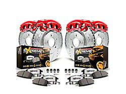 PowerStop Z36 Extreme Truck and Tow 8-Lug Brake Rotor, Pad and Caliper Kit; Front and Rear (13-22 4WD F-250 Super Duty)