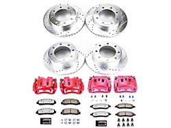 PowerStop Z36 Extreme Truck and Tow 8-Lug Brake Rotor, Pad and Caliper Kit; Front and Rear (05-Early 07 4WD F-250 Super Duty)