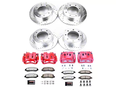 PowerStop Z36 Extreme Truck and Tow 8-Lug Brake Rotor, Pad and Caliper Kit; Front and Rear (05-Early 07 4WD F-250 Super Duty)