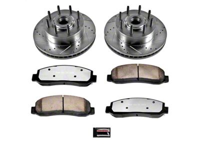 PowerStop Z36 Extreme Truck and Tow 8-Lug Brake Rotor and Pad Kit; Front (05-Early 07 F-250 Super Duty)