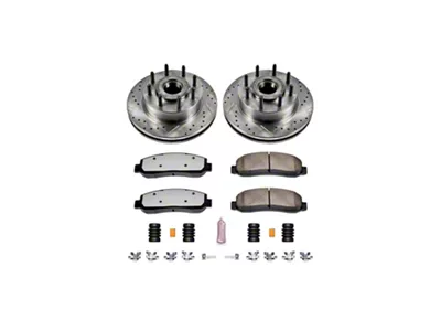 PowerStop Z36 Extreme Truck and Tow 8-Lug Brake Rotor and Pad Kit; Front (Late 07-08 2WD F-250 Super Duty)