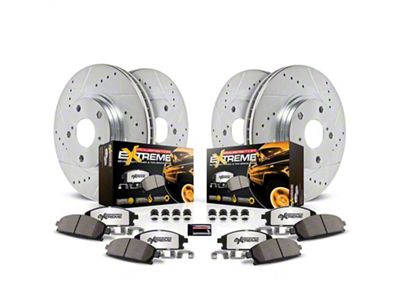 PowerStop Z36 Extreme Truck and Tow 8-Lug Brake Rotor and Pad Kit; Front and Rear (05-Early 07 2WD F-250 Super Duty)