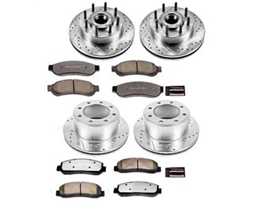 PowerStop Z36 Extreme Truck and Tow 8-Lug Brake Rotor and Pad Kit; Front and Rear (09-Early 10 2WD F-250 Super Duty)