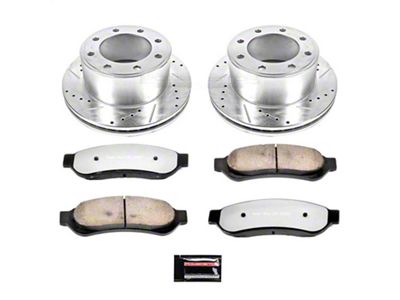 PowerStop Z36 Extreme Truck and Tow 8-Lug Brake Rotor and Pad Kit; Rear (Late 07-10 F-250 Super Duty)