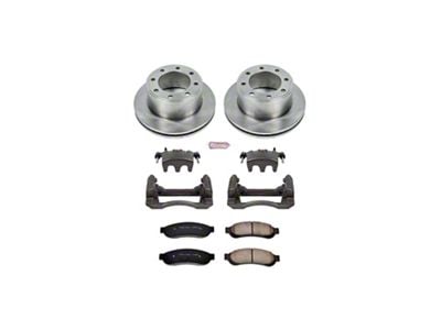 PowerStop OE Replacement 8-Lug Brake Rotor, Pad and Caliper Kit; Rear (Late 07-Early 10 F-350 Super Duty SRW)