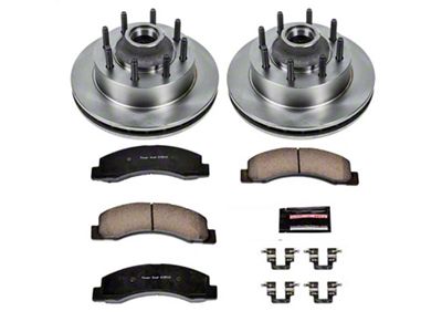 PowerStop OE Replacement 8-Lug Brake Rotor and Pad Kit; Front (03-04 2WD F-350 Super Duty SRW)