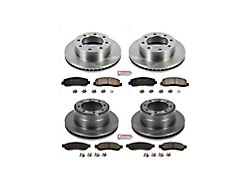 PowerStop OE Replacement 8-Lug Brake Rotor and Pad Kit; Front and Rear (05-Early 10 4WD F-350 Super Duty DRW)