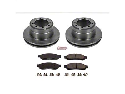 PowerStop OE Replacement 8-Lug Brake Rotor and Pad Kit; Rear (05-10 F-350 Super Duty DRW)