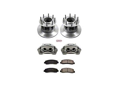 PowerStop OE Replacement 8-Lug Brake Rotor, Pad and Caliper Kit; Front (2011 2WD F-350 Super Duty SRW)