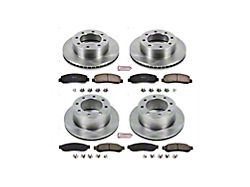 PowerStop OE Replacement 8-Lug Brake Rotor and Pad Kit; Front and Rear (2011 4WD F-350 Super Duty SRW)