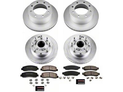 PowerStop Z17 Evolution Plus 8-Lug Brake Rotor and Pad Kit; Front and Rear (Mid 2010 2WD F-350 Super Duty SRW)