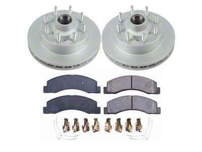 PowerStop Z17 Evolution Plus 8-Lug Brake Rotor and Pad Kit; Front (03-04 2WD F-350 Super Duty SRW)