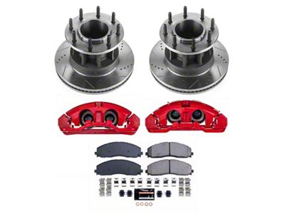 PowerStop Z23 Evolution Sport 8-Lug Brake Rotor, Pad and Caliper Kit; Front (17-22 2WD F-350 Super Duty DRW)