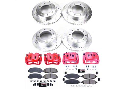 PowerStop Z23 Evolution Sport 8-Lug Brake Rotor, Pad and Caliper Kit; Front and Rear (05-Early 07 4WD F-350 Super Duty SRW)