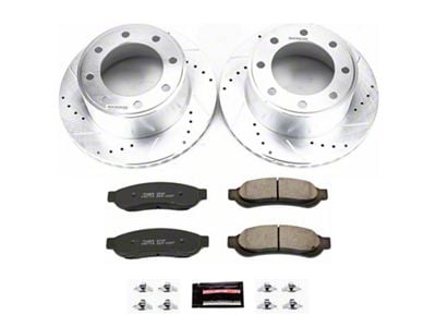 PowerStop Z23 Evolution Sport 8-Lug Brake Rotor and Pad Kit; Rear (Late 07-10 F-350 Super Duty SRW)