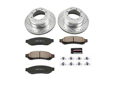 PowerStop Z23 Evolution Sport 8-Lug Brake Rotor and Pad Kit; Rear (05-10 F-350 Super Duty DRW)