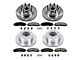 PowerStop Z23 Evolution Sport 8-Lug Brake Rotor and Pad Kit; Front and Rear (2012 2WD F-350 Super Duty SRW)