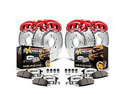 PowerStop Z36 Extreme Truck and Tow 8-Lug Brake Rotor, Pad and Caliper Kit; Front and Rear (13-22 4WD F-350 Super Duty SRW)