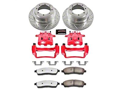 PowerStop Z36 Extreme Truck and Tow 8-Lug Brake Rotor, Pad and Caliper Kit; Rear (99-Early 00 F-350 Super Duty DRW)