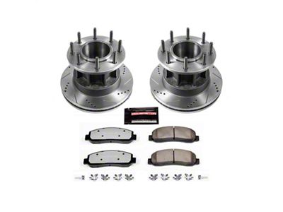 PowerStop Z36 Extreme Truck and Tow 8-Lug Brake Rotor and Pad Kit; Front (05-07 2WD F-350 Super Duty DRW)