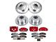 PowerStop Z36 Extreme Truck and Tow 8-Lug Brake Rotor, Pad and Caliper Kit; Front and Rear (2016 4WD F-350 Super Duty SRW w/ Wide Track Front Suspension)