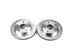 PowerStop Evolution Cross-Drilled and Slotted 5-Lug Rotors; Front Pair (94-99 4WD RAM 1500)