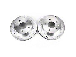 PowerStop Evolution Cross-Drilled and Slotted 5-Lug Rotors; Front Pair (00-01 2WD RAM 1500)