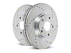 PowerStop Evolution Cross-Drilled and Slotted 6-Lug Rotors; Front Pair (21-24 RAM 1500 TRX)