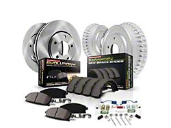 PowerStop OE Replacement 5-Lug Brake Rotor, Drum and Pad Kit; Front and Rear (00-01 2WD RAM 1500)