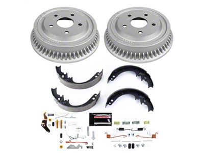 PowerStop OE Replacement Brake Drum and Pad Kit; Rear (94-99 RAM 1500)