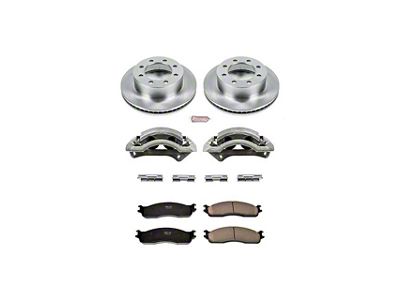 PowerStop OE Replacement 5-Lug Brake Rotor, Pad and Caliper Kit; Front (06-08 RAM 1500 Mega Cab)