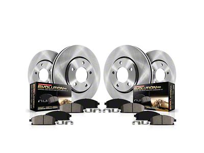 PowerStop OE Replacement 6-Lug Brake Rotor and Pad Kit; Front and Rear (21-24 RAM 1500 TRX)