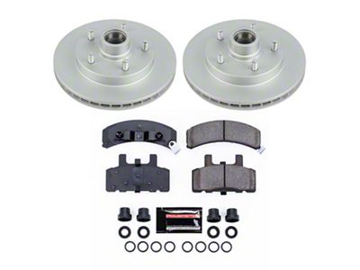 PowerStop Z17 Evolution Plus 5-Lug Brake Rotor and Pad Kit; Front (94-99 2WD RAM 1500)