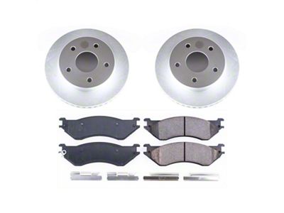 PowerStop Z17 Evolution Plus 5-Lug Brake Rotor and Pad Kit; Front (00-01 2WD RAM 1500)