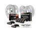 PowerStop Z23 Evolution Sport 5-Lug Brake Rotor, Drum and Pad Kit; Front and Rear (94-99 4WD RAM 1500)