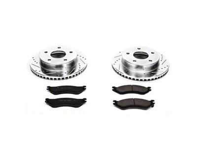 PowerStop Z23 Evolution Sport 5-Lug Brake Rotor and Pad Kit; Front (00-01 2WD RAM 1500)