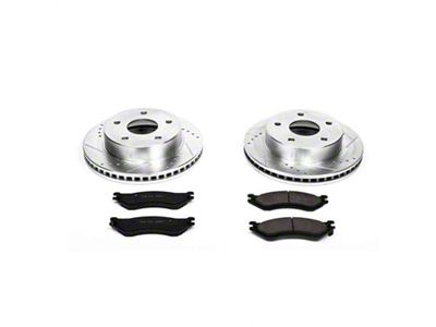 PowerStop Z23 Evolution Sport 5-Lug Brake Rotor and Pad Kit; Front (00-01 4WD RAM 1500)