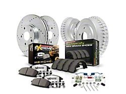 PowerStop Z36 Extreme Truck and Tow 5-Lug Brake Rotor, Drum and Pad Kit; Front and Rear (94-99 2WD RAM 1500)