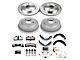 PowerStop Z36 Extreme Truck and Tow 5-Lug Brake Rotor, Drum and Pad Kit; Front and Rear (94-99 4WD RAM 1500)