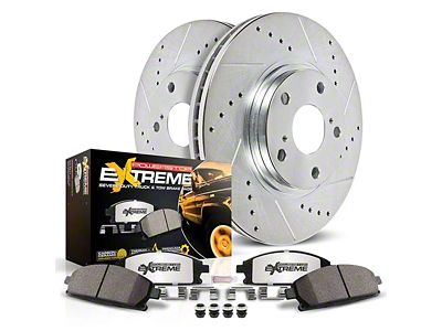PowerStop Z36 Extreme Truck and Tow 6-Lug Brake Rotor and Pad Kit; Rear (21-24 RAM 1500 TRX)